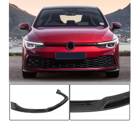 Накладка на передній бампер Lip (для GTI HB, Сухий карбон) для Volkswagen Golf 8 2019- рр