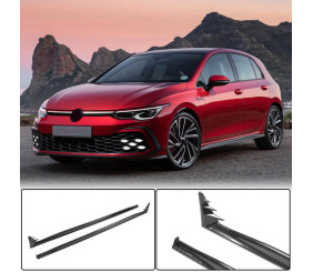 Бокові пороги (для GTI / R-Line HB, Карбон) для Volkswagen Golf 8 2019- рр