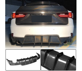 Дифузор заднього бампера V1 (для Base/F-Sport 2013-2016, Карбон) для Lexus IS 2013- рр