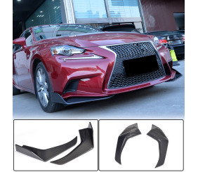 Накладки на передній бампер Flap (для F-Sport 2013-2016, Карбон) для Lexus IS 2013- рр