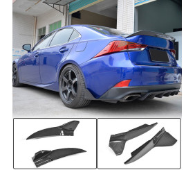 Накладки на задній бампер (для Base/F-Sport 2016-2020, Карбон) для Lexus IS 2013- рр