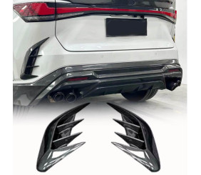 Накладки на задній бампер (Карбон) для Lexus RX 2022- рр