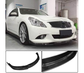 Накладка на передній бампер Lip (для G37 SD 2009-2013, Карбон) для Infiniti G25/G35/37 (V36/CV36) рр