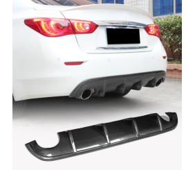 Дифузор заднього бампера V1 (для Q50 Base/Sport 2014-2017, Карбон) для Infiniti Q50/Q60 рр
