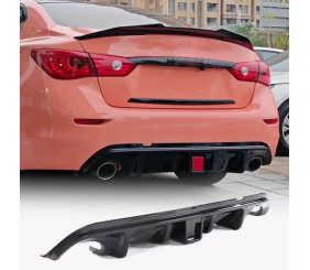 Дифузор заднього бампера V2 (для Q50 Base/Sport 2014-2017, Карбон) для Infiniti Q50/Q60 рр
