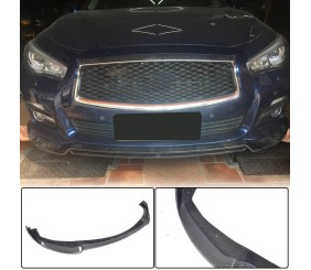 Накладка на передній бампер Lip V2 (для Q50 Base 2014-2017, Карбон) для Infiniti Q50/Q60 рр