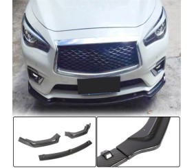 Накладка на передній бампер Lip V2 (для Q50 Base 2018-2023, Карбон) для Infiniti Q50/Q60 рр