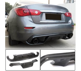Дифузор заднього бампера V3 (для Q50 Base/Sport 2014-2017, Карбон) для Infiniti Q50/Q60 рр