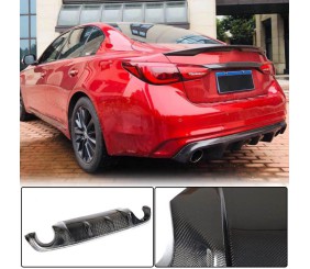 Дифузор заднього бампера V2 (для Q50 Base/Sport 2018-2023, Карбон) для Infiniti Q50/Q60 рр