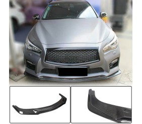Накладка на передній бампер Lip V1 (для Q50 Sport 2014-2017, Карбон) для Infiniti Q50/Q60 рр