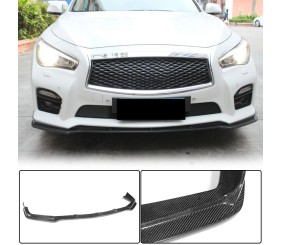 Накладка на передній бампер Lip V2 (для Q50 Sport 2014-2017, Карбон) для Infiniti Q50/Q60 рр