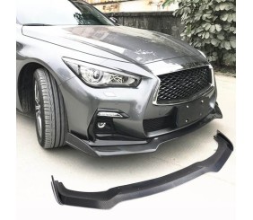 Накладка на передній бампер Lip V2 (для Q50 Sport 2018-2022, Карбон) для Infiniti Q50/Q60 рр