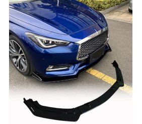 Накладка на передній бампер Lip V2 (для Q60 2016-2022, Карбон) для Infiniti Q50/Q60 рр