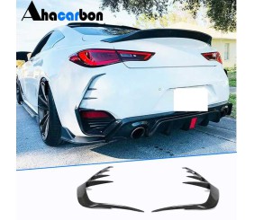 Накладки на задній бампер (для Q60 2016-2022, Карбон) для Infiniti Q50/Q60 рр