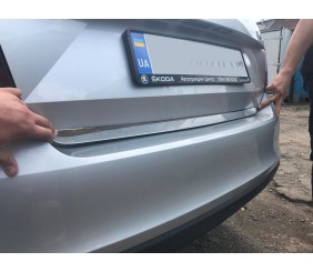 Кромка багажника (нерж) Carmos - Турецька сталь для Skoda Rapid 2012-2019 рр