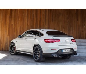 Задній дифузор з насадками Silver (Дизайн AMG63 ) для Mercedes GLC coupe C253 2016-2023 рр
