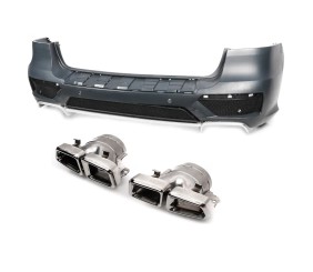 Задній бампер в зібраному вигляді (стиль AMG ML63, для ML) для Mercedes GLE/ML сlass W166 2011-2018 рр