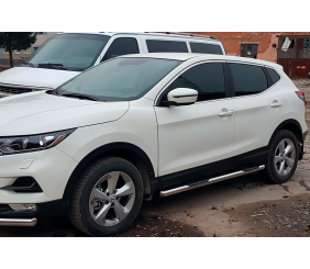 Бічні труби (2017-2021, 2 шт., нерж.) для Nissan Qashqai рр