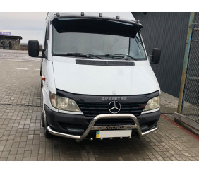 Кенгурятник з вусами (нерж.) 1995-2000 для Mercedes Sprinter W901/902/903/904/905 рр