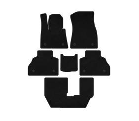 Килимки текстильні Premium (3 ряди, Чорний) для BMW X7 G07 2019- рр