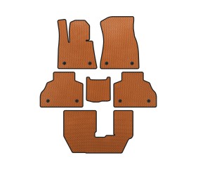 Килимки EVA (3 ряди, Помаранчевий) для BMW X7 G07 2019- рр