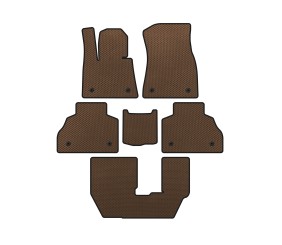 Килимки EVA (3 ряди, Коричневий) для BMW X7 G07 2019- рр