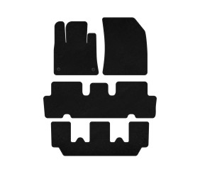 Килимки текстильні Premium (3 ряди, Чорний) для Citroen C-4 Picasso 2013-2022 рр