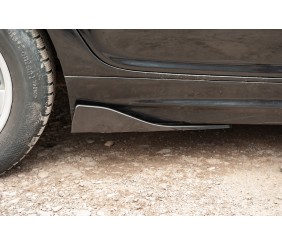 Універсальні Flap накладки на бокові пороги тип-B (2 шт, чорний глянець, ABS-пластик)