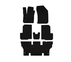 Килимки текстильні Premium (3 ряди, 7-ми місний, Чорний) для Dacia Lodgy 2012-2022 рр