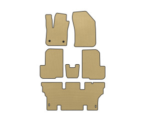 Килимки EVA (3 ряди, 7-ми місний, Бежевий) для Dacia Lodgy 2012-2022 рр