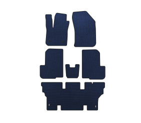 Килимки EVA (3 ряди, 7-ми місний, Синій) для Dacia Lodgy 2012-2022 рр