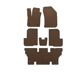 Килимки EVA (3 ряди, 7-ми місний, Коричневий) для Dacia Lodgy 2012-2022 рр