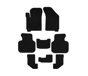 Килимки текстильні Premium (2008-2011, 3 ряди, Чорний) для Dodge Journey рр