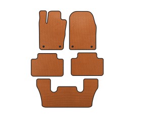 Килимки EVA (3 ряди, Помаранчевий) для Dodge Durango 2010- рр