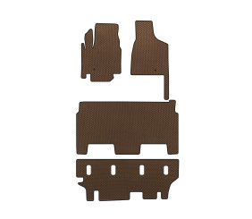 Килимки EVA (2008-2020, 3 ряди, 8-ми місний/Комплектація SXT, Коричневий) для Dodge Grand Caravan V рр