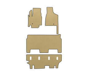 Килимки EVA (2008-2020, 3 ряди, 8-ми місний/Комплектація SXT, Бежевий) для Dodge Grand Caravan V рр