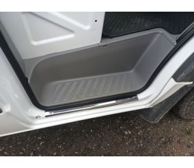 Накладки на пороги VIP-style (2 шт, сталь) для Mercedes Sprinter W906 2006-2018 рр