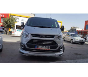 Накладка на передній бампер (2013-2017, під фарбування) для Ford Custom рр