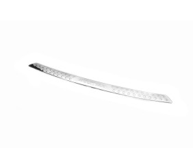 Накладки на задній бампер пряма (Omsa, нерж.) Глянцева для Volkswagen T5 Multivan 2003-2010 рр