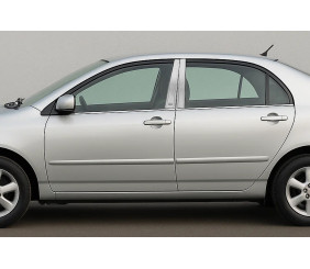 Хром на стійки (4 шт, нерж) для Toyota Corolla 2002-2007 рр