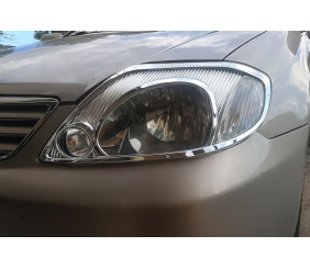 Накладки на фари V1 (2002-2004, 2 шт., пласт) для Toyota Corolla рр
