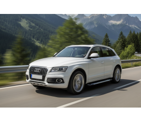 Бокові пороги Line (2 шт., Алюміній) для Ауди Q5 2008-2017 рр