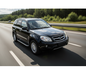 Бокові пороги Maydos V1 (2 шт., Алюміній -2026 нерж) для Chery Tiggo 1 2005-2016 рр