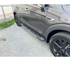 Бокові пороги RedLine V1 (2 шт., Алюміній) 2006-2015 для Chevrolet Captiva рр