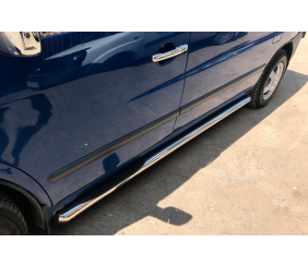 Бічні труби (2 шт., нерж.) d60 для Mercedes Vito W638 1996-2003 рр