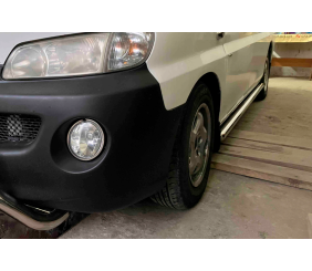 Бічні труби BB002 (2 шт., Нерж.) для Hyundai H200, H1, Starex 1998-2007 рр