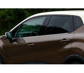 Окантовка вікон (4 шт, нерж) для Renault Captur 2013-2019 рр
