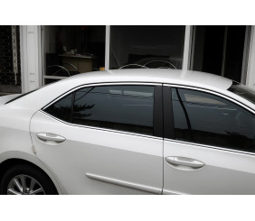 Верхня окантовка (4 шт, нерж) для Toyota Corolla 2013-2019 рр