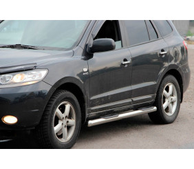 Бічні труби B3 (2 шт., нерж.) для Hyundai Santa Fe 2 2006-2012 рр