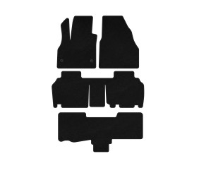 Килимки текстильні Classic (3 ряди, 5-ти дверний/7-місний, Чорний) для Renault Kangoo 2008-2020 рр